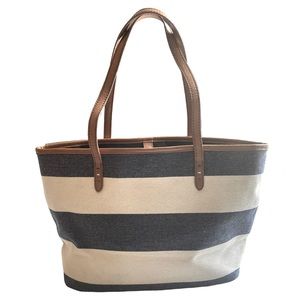 Blue and White Canvas Purse